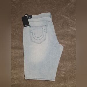 BNWT Mens True Religion Ricky Relaxed Straight Jean Shorts Size 38